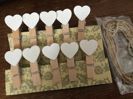 30pieces White Wooden Clips,Pin Clothespin,Special Gifts for Wedding Dec... - £3.04 GBP