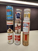 Lot Of 9 Vintage Metal Empty Beer Cans Pictured #23 - £9.53 GBP