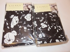2 Ralph Lauren PORT PALACE Black Floral Euro shams $350 - $76.75