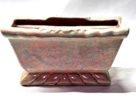 Vintage CALIFORNIA POTTERY 356 MCM Art Deco Planter 9.75&quot; Pink &amp; Blue Mo... - $25.40 CAD