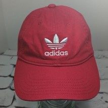 Adidas Red Logo Hat Adjustable Ball Cap - £15.78 GBP
