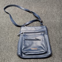 Rosetti Cross Body Bag Purse Blue Pebbled Adjustable Strap Lined Zip Poc... - $31.92