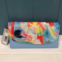 New Nwt Authentic Kenneth Cole Reaction Tie Dye Multi Color Tri-Fold Blue Wallet - £21.86 GBP