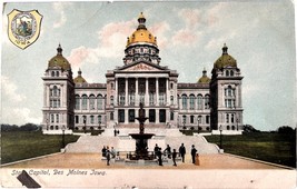 Iowa State Capitol, Des Moines, Iowa, vintage postcard - £9.56 GBP