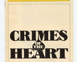 Playbill Crimes of the Heart The Plaza Theatre Dallas Texas Opening Nigh... - £13.97 GBP