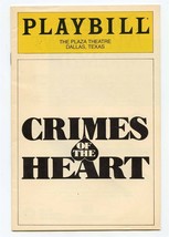 Playbill Crimes of the Heart The Plaza Theatre Dallas Texas Opening Nigh... - £14.02 GBP