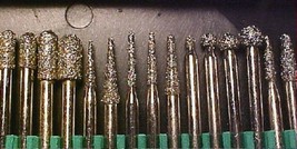 30 Diamond drill bits 40 grit coarse silversmith drills rotary tools drills - $14.80