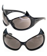 BALENCIAGA GOTHAM 0284 Black 001 Fashion Bat Spike Mask Wrap  Sunglasses... - £541.33 GBP