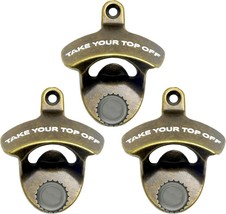 Magnetic Bottle Opener Wall Mounted Beer Cap Opener with Magnets-Pack Of 3 - £17.02 GBP