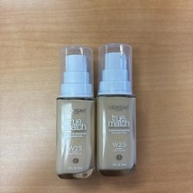 2PK L&#39;Oreal True Match Foundation ~ W2.5 Warm Light Medium ~ 1 FL OZ - $14.73