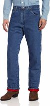 Wrangler Rugged Wear Mens Woodland Thermal Jean, Stonewashed Denim, 38x30 - $40.00