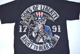 Bonehead Outfitters Sz M Skull Graphic Right to Bear Arms Black T-Shirt ... - $27.12