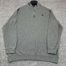 Old Navy Sweatshirt Men XXL Gray Pullover 1/4 Zip Long Sleeve Adult 2XL - $17.94
