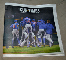 Chicago Cubs Win World Series Chicago Sun Times 11/3/16 full newspaper free ship - £15.97 GBP