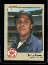 Vintage 1983 FLEER Baseball Trading Card #191 TONY PEREZ Boston Red Sox - £7.41 GBP