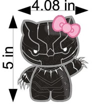 Hello Kitty Black Panther 5&quot; Tall Vinyl Sticker for car, Truck, Van, Laptop, Wal - £5.58 GBP