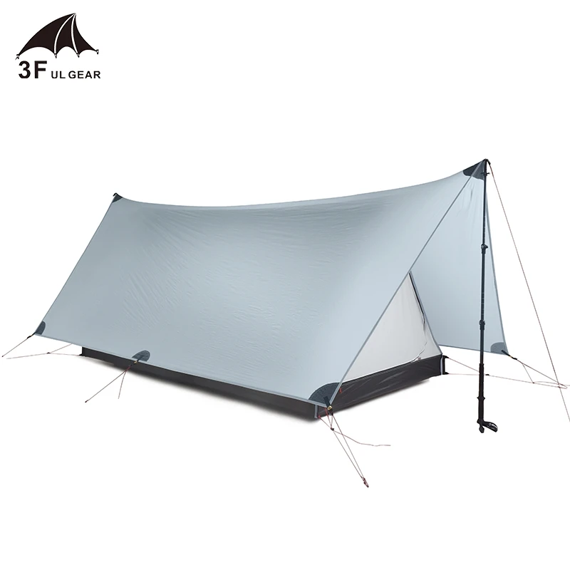 3F UL Gear 2 Person 20D Silicone Rodless Tent  Mountain View Lightweight - £210.68 GBP