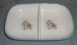 1950s Brock Pottery FOREVER YOURS PATTERN Divided Vegetable/Serving Bowl - $23.75