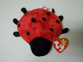 Ty Beanie Baby - Retired Lucky Ladybug 9 Dots Tag Error &amp; Pvc Pellets - £14.07 GBP
