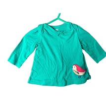 Child Of Mine Long Sleeve Tshirt Tee Green Pink Bird Girls Infant Baby S... - $7.69