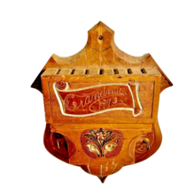 1943 Folk Art Knife Rack Block Wood Wall Hanging Grandma - £101.88 GBP