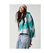 New Free People Lucy Half Zip Pullover SWEATER TOP $198 SMALL Maui Gray ... - $120.63 CAD
