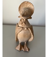 HAND CARVED WOODEN MOTHER GOOSE FIGURE - £12.88 GBP