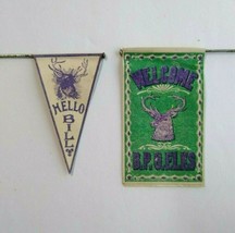 Hello Bill Antique Mini Flag Pins Lot Of (2)  B.P.O.E Elks Brother Billy... - £16.33 GBP