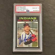 2019 Topps #225 Mike Freeman Signed Card AUTO 10 PSA Slabbed Cleveland - £37.38 GBP