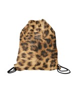 Leopard Fur Printing Drawstring Bag 16.5&quot;(W) x 19.3&quot;(H) - $28.00