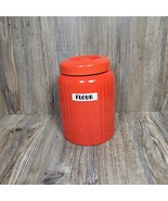 Vintage Hall Radiance Flour Canister and Lid Chinese Red, Superior Quality - £84.94 GBP