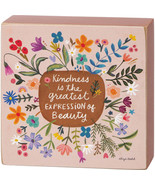 &quot;Kindness Is The Greatest Expression Of Beauty&quot; Inspirational Block Sign - £7.88 GBP