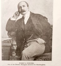 1904 Harry Powers Manslaughter Chicago Iroquois Theater Fire Disaster DWNN5 - £23.61 GBP