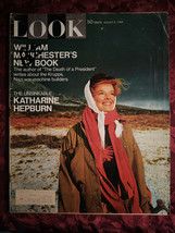 Look Magazine August 6 1968 Katharine Hepburn Twiggy - £5.52 GBP