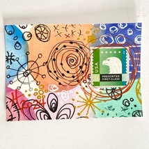 ACEO Original Watercolor Doodle US Postage Stamp Art Tristina Dietz Elmes ATC - £11.95 GBP