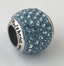 Brighton Cupid&#39;s Kiss Bead, J9724H, Silver Finish, Small Blue, New - £21.96 GBP