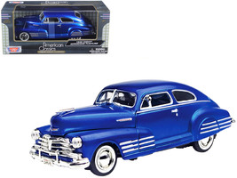 1948 Chevrolet Aerosedan Fleetline Blue 1/24 Diecast Model Car by Motormax - £32.67 GBP