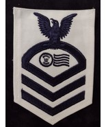 PCC POSTAL CLERK RATING BADGE CPO E7 BLACK ON WHITE - $150.49 MXN