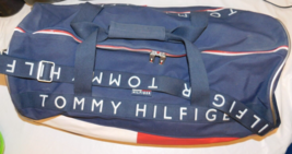 Tommy Hilfiger Vintage Weekender Duffle Bag Navy Blue Red White Pre-owned - £24.68 GBP