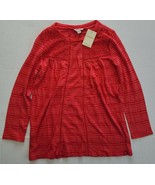 Lucky Brand womens size Small pink shadow striped long sleeve shirt NWT - £17.91 GBP