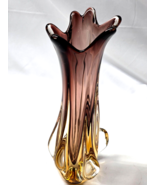 MURANO SOMMERSO Flower-Shaped Art Glass Bud Vase By FRATELLI TOSO - Ital... - £40.97 GBP