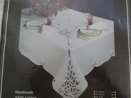 NIP Belcrest ANASTASIA BATTENBURG LACE Cotton TABLECLOTH &amp; 8 Napkins--68... - £30.62 GBP