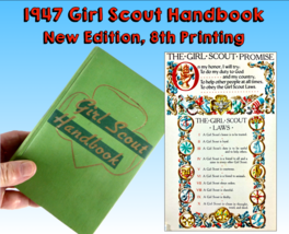 Girl Scout Handbook New Edition 1947 Hardcover, 8th Printing (1950), Exc... - $22.49