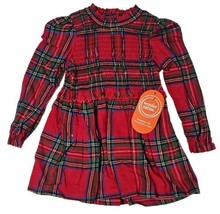 Wonder Nation Toddler Girls Holiday Red Plaid Dress Size 12 Month New - $13.36