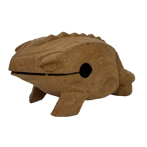 Wooden Frog Guiro Hand-Carved Percussion Instrument Noise Maker - $276.79 MXN