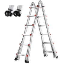VEVOR Telescoping Ladder A Frame, 20.5 FT Compact Aluminum Extension, 33... - $292.99