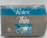 Vintage 1989 Kotex Thin Maxi Pads 24 Count Wrapped Pads New Open Bag REA... - $28.04