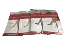 Greenbrier Pantyhose One Size Black Beige Fishnet Tights Day Sheer Lot 4... - $18.65
