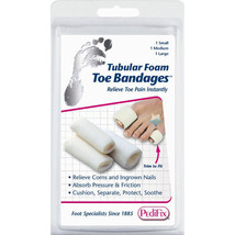 PediFix Tubular Foam Toe Bandages 3/Pack Absorbs Pressure &amp; Friction Cus... - £8.39 GBP