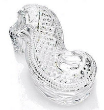 Waterford Seahorse Shaped Covered Crystal Box Large 8&quot; Trinket Jewelry C... - $164.90
